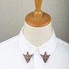 AVILMORE Antiqued Steampunk Collar Tip for Shirt Collar, Metal Copper