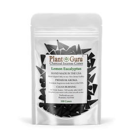 Lemon Eucalyptus Charcoal Incense Cones 1" TOPFLOW - 100 Pack - Natural Scented Cones Handmade Hand Dipped