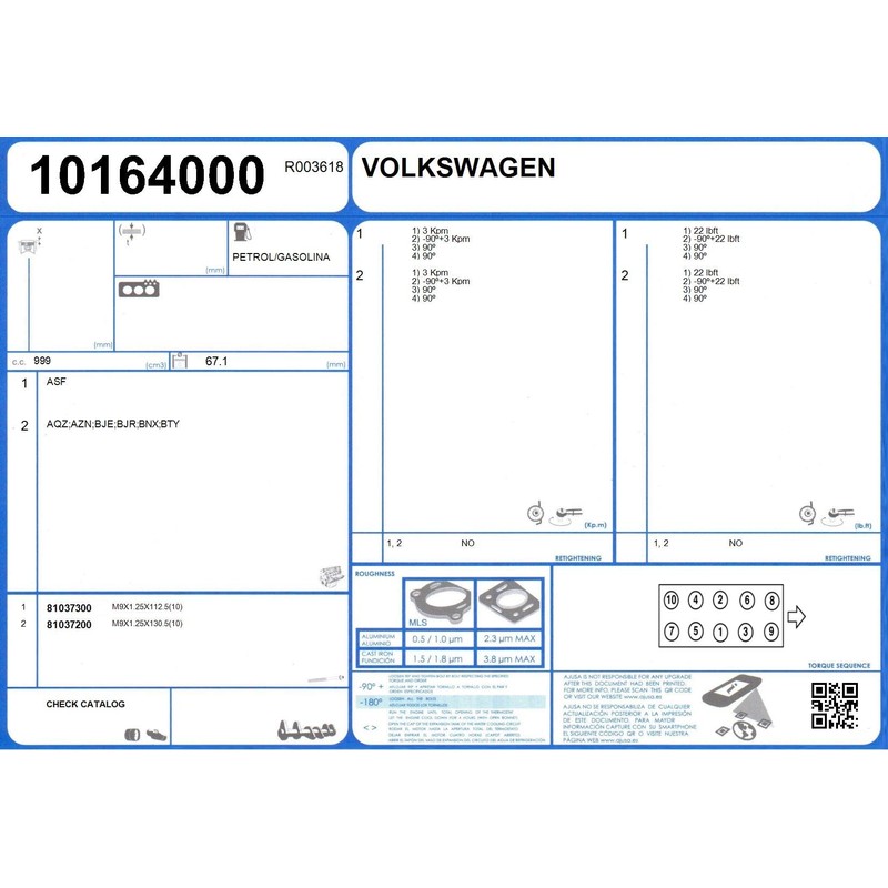 Cylinder Head Screw Set