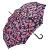 Pierre Cardin Umbrella Women's Automatic Flower Motif, Black