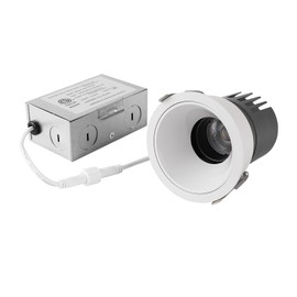 CXWV 3 Inch LED Recessed Downlight,7W Dimmable Anti-Glare Ceiling Light with Junction Box, CRI92 560LM,5 CCT (2700K-5000K) White Lighting Fixture (1)