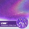Renfio Holographic Dust, Purple Holographic Glitter, 1/360'' Diamond Dust Glitter