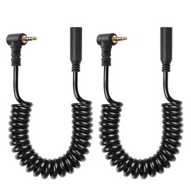 CERRXIAN 2.5mm Audio Cable, 2.5mm TRRS 4-Pole Male to Female Stereo Audio Aux Coiled Cord for Camcorder, Camera,Camera Remote,Headphone,IR Blaster & IR Emitter - 3ft (ML to F)