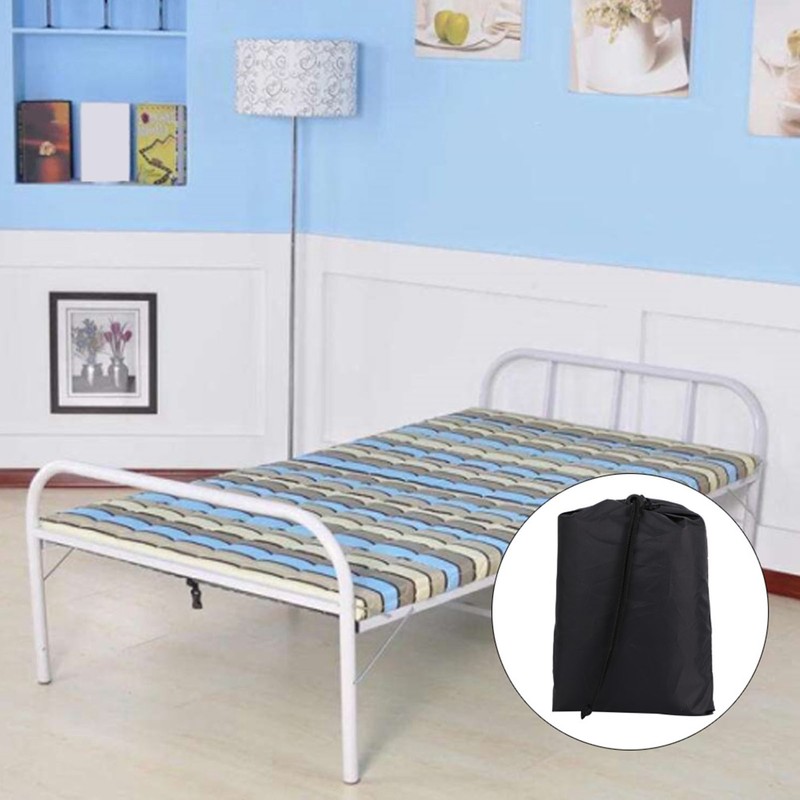 Black Portable Folding Bed Cover Furniture Dust Proof Protective Cover