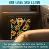 Car Trash Bag Abstract Yellow Sunflowers Hanging Drawstring Car Organizer