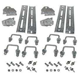 A.A 10" Galvanized Swivel Top Bunk Bracket Kit with Hardware for Boat Trailer, fits 2x3 Cross Members, Heavy Duty (8 Pack)