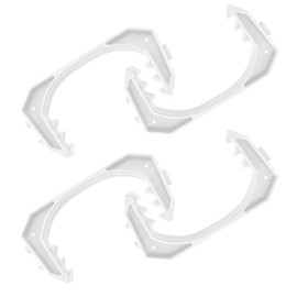 com-four® Set of 4 Window Clamps - Window Holder, Window Stopper, Window Wedge - Clamp Protection for Windows and Doors - Door Stopper - 11 cm (Set of 1 04 - White)