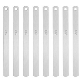 sourcing map 8 Blades Metric Steel Feeler Gauge, 0.5mm Thickness Filler Gauge, Offset Valves, Guitar Gauge Gage Measuring Tool, for Gap Width Thickness Measuring