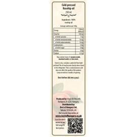 Cold-Pressed Rosehip Oil 250ml - 100% Pure Oil for Body, Skin, Face & Hair