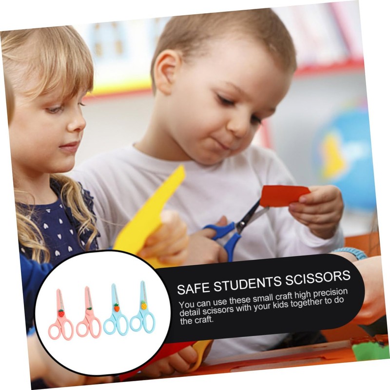 COHEALI 2sets Sturdy Craft Scissors Safe Student Scissors Paper Cutting