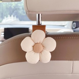 PKUefuture ㅤ 2 PCS Car Seat Headrest Hooks, Flowers Universal Car Back Seat Brackets, Car Bag Holder Hooks, Car Seat Back Organizers Car Accessories Vehicle Rear Seat Backseat Hanger (2PCS-A)