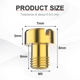 EFUTURETIME Carburettor Nozzles M5, Carburettor Main Nozzle Set, 75-102, Carburettor Nozzle Made of Brass for Dellorto PHBG/SHB