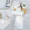 Domax Toilet Paper Holder with Shelf - Wall Mount/Adhesive Bathroom
