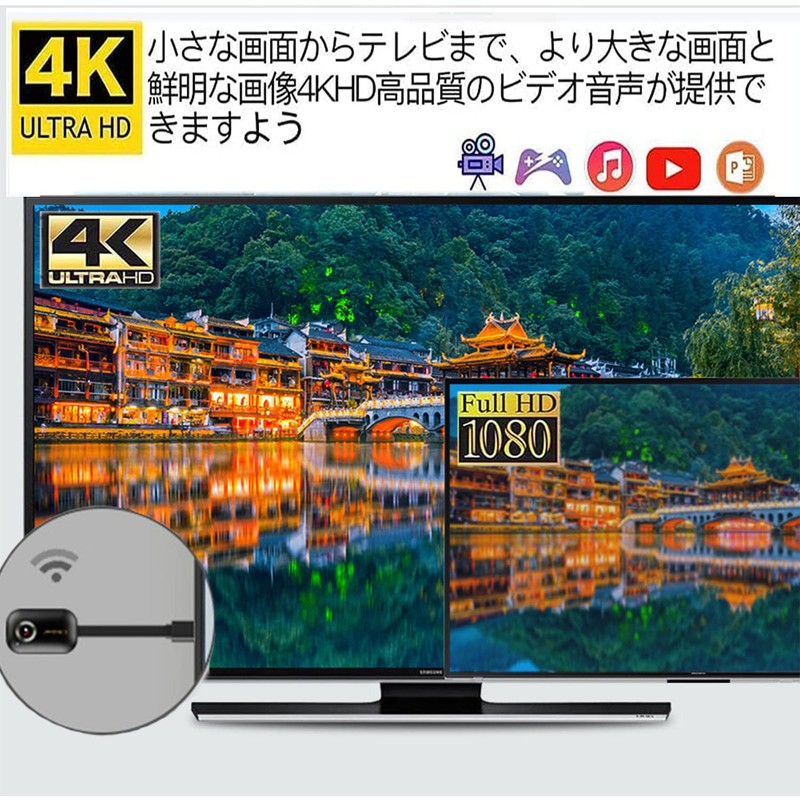 3rd Generation 4K Genuine WiFi Wireless HDMI Converter Adapter Miracast