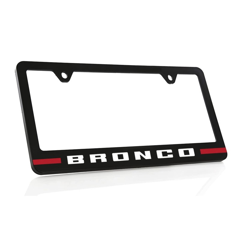 Ford Bronco UV Printed License Plate Frame - Red