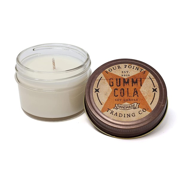 Gummi Cola Scented 4 Oz Soy Aromatherapy Candle w/Jar -