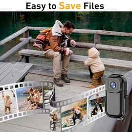 Aimery 1080P Thumb Action Camera, 128G Sports Camera with Audio and Video Recording, Tiny Size, Wearable Cam with Magnetic & 360 Clip,Hands Free POV Recording Worn Cam for Travel, Cycling, Pet Walking