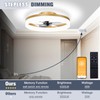 VOLISUN Low Profile Ceiling Fans with Lights and Remote,15.7in Modern
