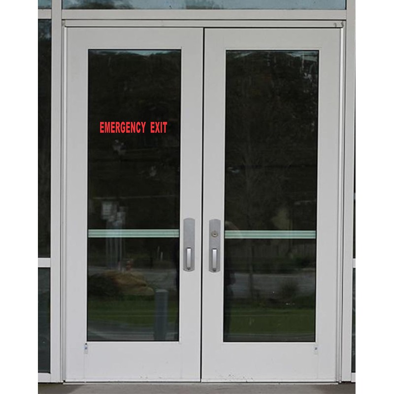 Emergency Exit Window/Door Decal Sticker 6.5" X 1"