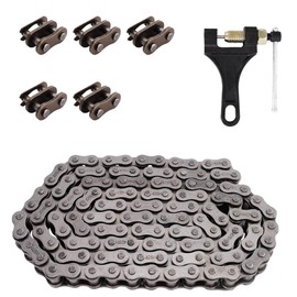 RUTU 428 Motorcycle Chain 122 Links Heavy Duty Drive Chain + Chain Breaker with 5 Connecting Master Links for 110cc 125cc 150cc 200cc Dirt Pit Bike Chinese ATV 4 Wheeler Quad Go Kart