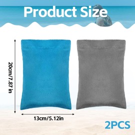 LUMOOM Pack of 2 Sand Remover for the Beach, Sand Removal Bag, Sand Remover Gloves, Reusable Beach Accessories for Beach Holidays, Beach Bag, Camping Essentials (A)