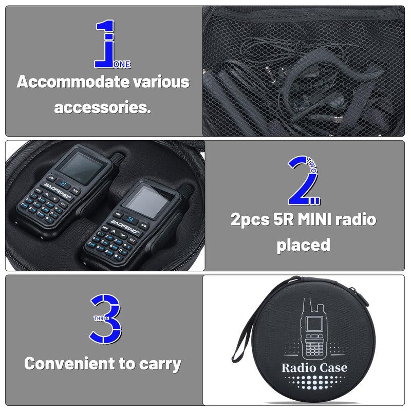 UV-5R MINI Ham Radio Carrying Case Walkie Talkie Case Holder