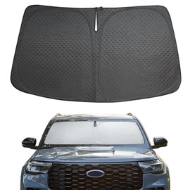 5 Layers Thick Car Windshield Sun Shade for Ford Explorer SUV 2020-2024 2025 - Front Window Sunshade Sun Visor Accessories - Protector Vehicle Reflect UV Sun and Heat