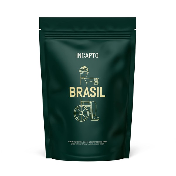 Incapto Natural Grain Coffee - Specialty Coffee | Brazil Coffee Bean | 100% Arabica Coffee Bean | +80 SCA Points | Natural Bean Coffee | Natural Roast and Artisan Roast | 500g Pack