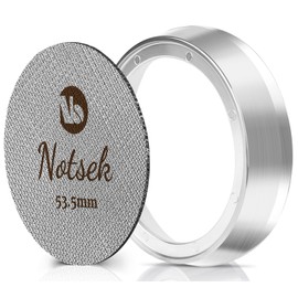 NOTSEK Sage Dosing Funnel 54 mm with Puck Screen, Stainless Steel Coffee Dosing Ring with 8 Magnets, 1.7 mm Thickness 150 μm Puck Sieve with Acrylic Storage Box, Dosing Funnel for 54 mm Barista