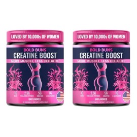 Pack 2 Bold Buns Creatine For Women Supplement With Collagen
