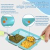 Adaptive Scoop Divided Plates with Extra Wall,Spill-Proof Eating Aid for