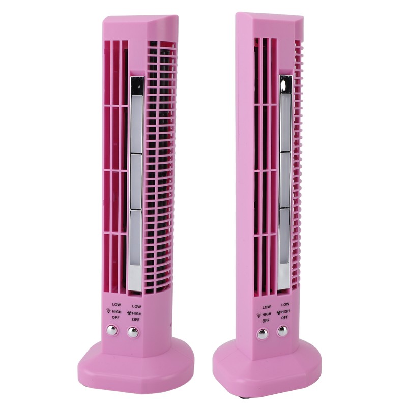 Mini Desktop Tower Fan Bladeless Portable Fan with Light for
