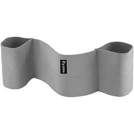 RYOMA - Correa elástica para levantamiento de peso, para gimnasio, aumento de fuerza, empuje hacia arriba (gris, S)