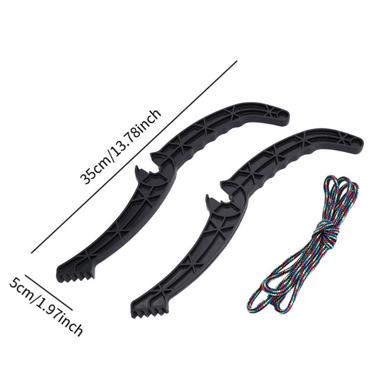 Hellery 1 Pair of Ski Sled Brake Pads Replacement for