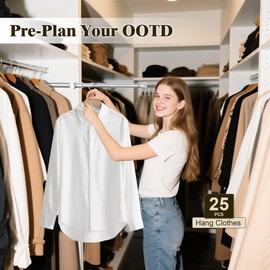 Valet Rods for Closets, Adjustable Closet Rods for Hanging Clothes, Valet Rod for Closet Pull Out, Heavy Duty Closet Valet Rod for Bedroom, Laundry, Wardrobe Organization (Silver)