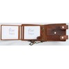 FLW Men's Biker Natural Leather Wallet with a Metal Chain