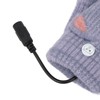 USB Heated Gloves Mitten Men Women Winter Knitted Fingerless Hand