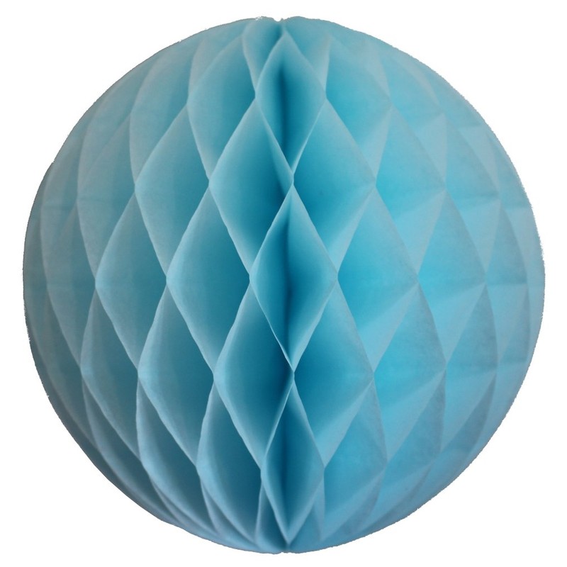 3-pack 8 Inch Honeycomb Tissue Balls (Light Blue)