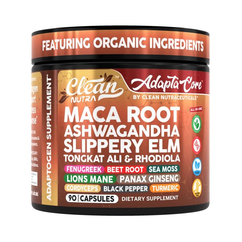 Clean Nutra AdaptaCore – Maca, Ashwagandha & Adaptogens for Stress