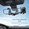 Car Rearview Mirror Phone Holder Adjustable 360 Degrees Rotation Multifunctional