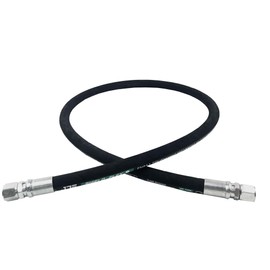 HaiChi 15611-08-08-RW Hydraulic Hose Swivel Assembly 1/2” Hydraulic Hose with Male NPT X Male NPT, 60” Long 3988 psi