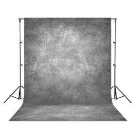 Luminora 5x7ft Fabric Gray Abstract Photography Backdrop For Portrait Photo Background Adult Kids Headshot Photoshoot Studio Props Roller Pocket On Top