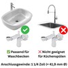 LAXARA Telescopic Siphon for Sink - 1 1/4 Inch Space-Saving