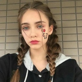 30 Sheets Kids Temporary Tattoos Colored for Little Girls Boys Baby 3D Cute Funny Waterproof Fake Tattoo Stickers for Face Body Arm Art(S30 O)