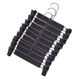 10 Pcs Clothes Hangers, Clip Adjustable Multifunctional Plastic Pants Hangers Travel Laundry Hanging Clip for Shoe Hat Clothes Jeans