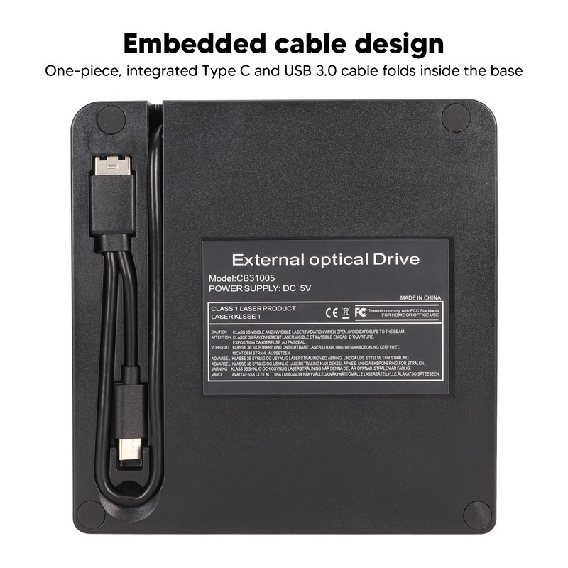 External Optical Disc Drive Enclosure Kit Ultra Slim Type C