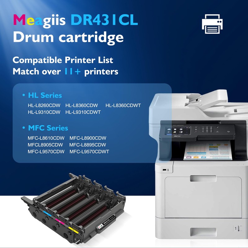 DR431CL DR-431CL Drum Unit Replacement for Brother HL-L8260CDW HL-L8360CDW HL-L9310CDW