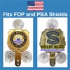 Heavy Duty Police Shield Holder for Car Window - Fits