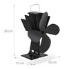 Relaxdays Stove Fan No Electricity, Low Noise for Fireplace &