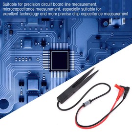 SMD SMT Chip Test Clip Meter, Multimeter Resistance Capacitor Tester, Lead Probe Multimeter Tweezer Capacitance Test Pen, for Multimeter